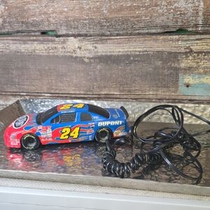 NASCAR Blue & Red Race Car Landline Telephone, #24